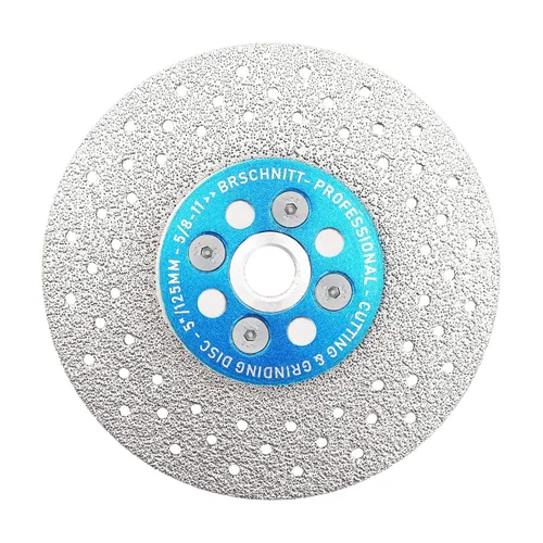 Miniatura 11 de Muela de corte de granito de diamante, BRSCHNITT 4-1/2 pulgadas 115mm Hoja de sierra de diamante para amoladora angular con soldadura al vacío