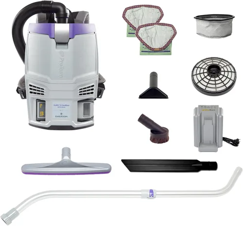 Miniatura 12 de ProTeam GoFit 3 Aspiradora de Mochila Comercial con Kit de Herramientas de Vara de Dos Piezas Multisuperficie Xover, 3 cuartos de galón, Con Cable