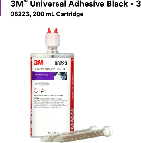 Miniatura 2 de 3M Adhesivo universal negro - 3, 08223, alta viscosidad, relleno de huecos, duradero, industrial, cartucho de 6.8 fl oz