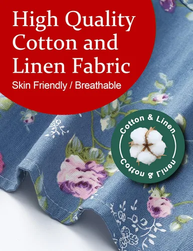 Miniatura 5 de Delantales de talla grande para mujer con bolsillos, delantales de algodón y lino, delantales para hornear, cocina, cocina Flor de rosa