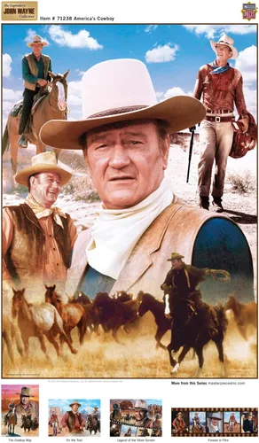 Miniatura 4 de MasterPieces Rompecabezas de 1000 piezas de John Wayne para adultos, familia o jóvenes, diseño de vaquero de Estados Unidos, 19.25 x 26.75 pulgadas