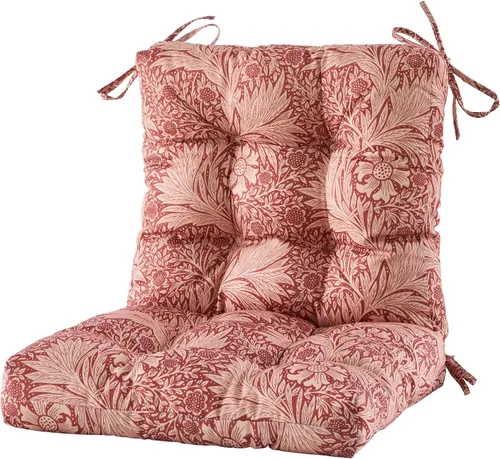 Miniatura 17 de ARTPLAN Cojines para silla de exterior y respaldo bajo, 40 x 20 x 4 pulgadas, cojín de mimbre grueso copetudo para patio exterior con lazos