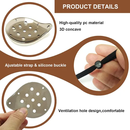 Miniatura 4 de AMZVIO 2 protectores de ojos para después de la cirugía de cataratas, parche de plástico transparente oscuro con correa para dormir de adultos
