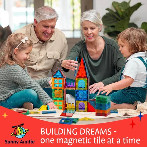 Miniatura 4 de Azulejos Magnéticos 180 PIEZAS (CONJUNTO XL), Azulejos Magnéticos para Niños, Juguete para Niños y Niñas de 3 4 5 6 7 8 Años, Conjunto