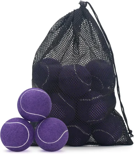 SUNEZLGO Paquete de 12 pelotas de tenis, pelotas de tenis de entrenamiento de presión avanzadas, pelotas de tenis para perros, tenis grueso con