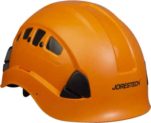 Miniatura 2 de JORESTECH - Casco de ABS para trabajar en altura y rescate con ranura ventilada con trinquete ajustable de suspensión de 6 puntos ANSI Z89.1-14