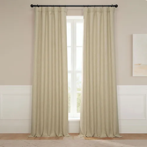 Miniatura 58 de HPD Half Price Drapes - Cortinas de lino sintético para sala de estar (2 paneles) - 100 pulgadas de ancho x 84 pulgadas de largo - Cortinas