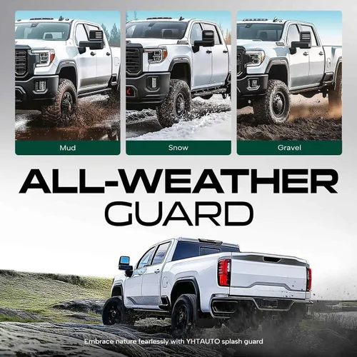 Miniatura 5 de YHTAUTO Juego de 4 protectores contra salpicaduras de barro de repuesto para Ford F-150 2015-2020 Pickup, sin guardabarros de fábrica, delantero
