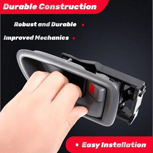 Miniatura 5 de Manija de Puerta Interior Delantera Trasera Izquierda Conductor Derecha Pasajero para Toyota Sequoia 2001-2007, Toyota Tundra (Solo Cabina Doble)