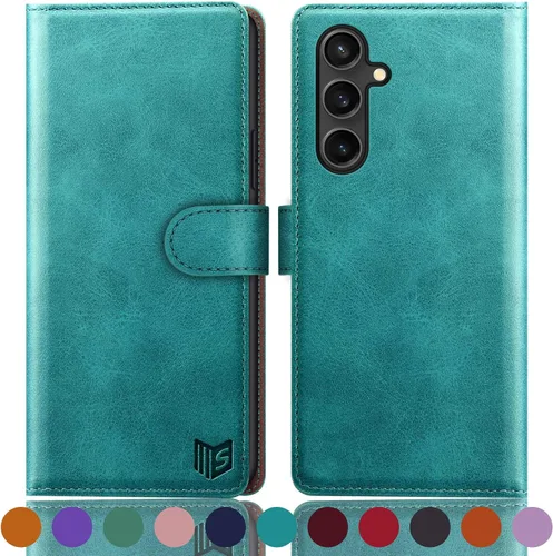 SUANPOT Funda tipo cartera para Samsung Galaxy S23 FE con bloqueo RFID, tarjetero de piel sintética con tapa y tapa para teléfono para Samsung S23