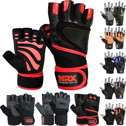 Miniatura 2 de MRX - Guantes de levantamiento de pesas con correa de muñeca de 18 pulgadas de largo, para gimnasio, entrenamiento, ejercicio y fitness