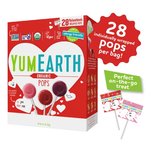 Miniatura 3 de Yumearth Organic Valentines Surtido Pops & Gummy Fruits, 266 GR