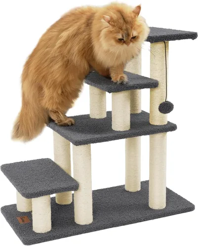 Miniatura 8 de Pawque Escaleras para Perros y Poste Rascador para Gatos, Escalones para Mascotas para Camas Altas y Sofá, Tableros de Alta Resistencia Soportan
