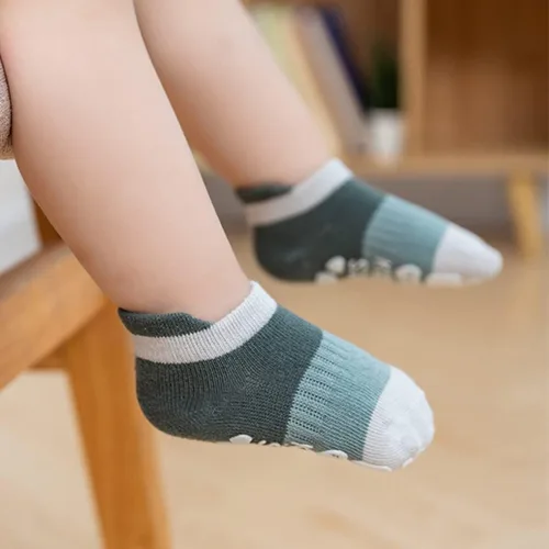 Miniatura 2 de Calcetines de agarre para bebé, antideslizantes, con agarres, unisex, para niña, niño, calcetines de tobillo para caminar