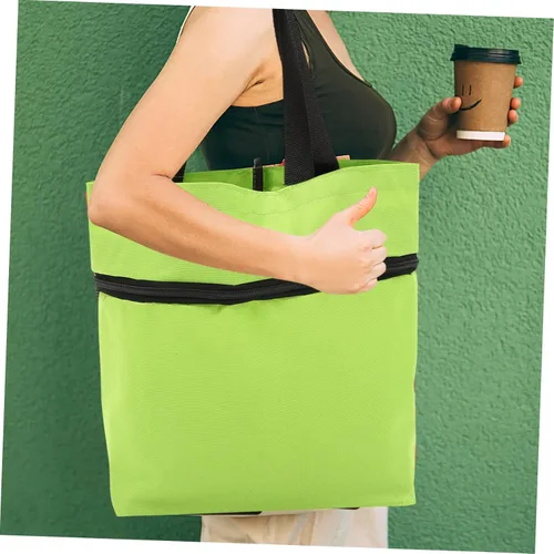 Miniatura 7 de Bolsa de lavandería plegable con ruedas grandes reutilizables para necesidades diarias Versátil Verde