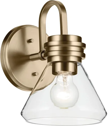 Miniatura 5 de Kichler Farum 55153CH - Aplique de pared de 1 luz de 7.25 pulgadas con cristal ópalo en cromo, para chimenea, cocina, dormitorio, pasillo o tocador