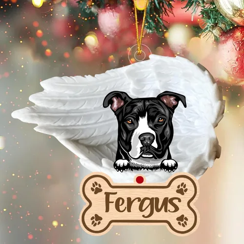 Miniatura 73 de Adorno de perro afgano de 1 ángel, adorno acrílico 2D personalizado conmemorativo para perros, regalo por pérdida de mascotas, regalo