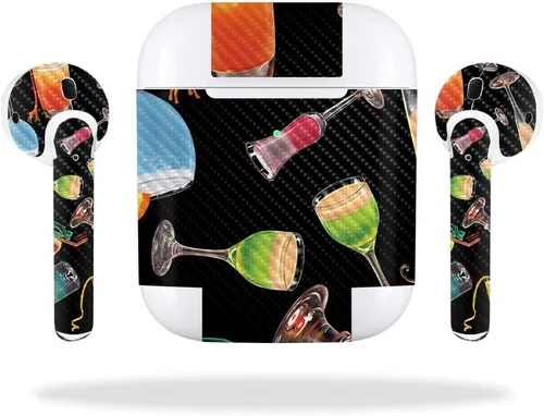 Miniatura 5 de MightySkins - Skin de fibra de carbono para Apple AirPods 2 (2019), diseño de plátanos, protección y acabado de fibra de carbono texturizada Fácil