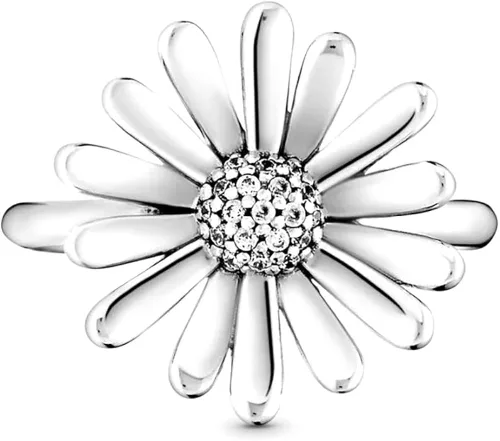 Miniatura 4 de Anillo de plata de ley 925 con diseño de margarita de pandora