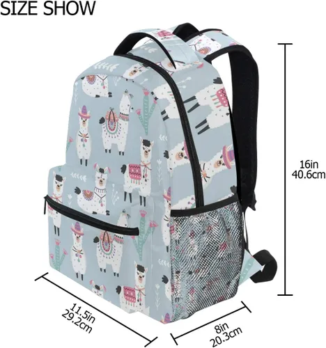 Miniatura 7 de senya Mochila escolar de piña rosa para estudiantes, adolescentes y niñas, Patrón 2, Mochilas Daypack