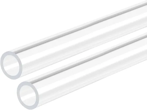 Miniatura 29 de DMiotech 2pcs 0.394 in x 0.551 in 12" tubo de acrílico transparente rígido tubo de plástico para acuario tubería de agua, sistema de refrigeración