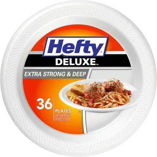 Miniatura 7 de Hefty Platos de espuma extra fuertes y profundos, redondos, blancos, 10.25 pulgadas, 21
