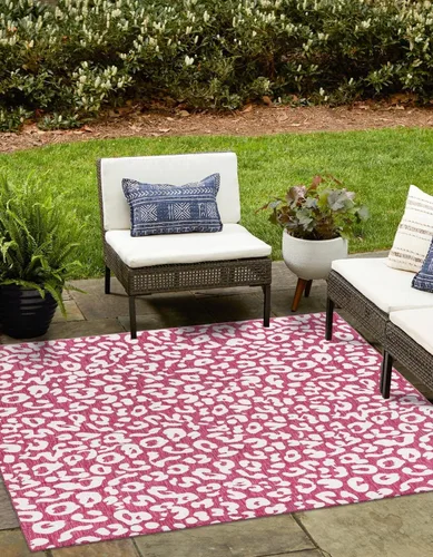 Miniatura 37 de Unique Loom Outdoor Safari Collection Alfombra de área - Leopardo (4 pies 1 pulgada x 6 pies 1 pulgada rectangular, gris claro/gris)
