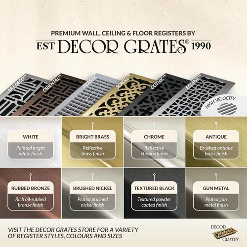 Miniatura 5 de Decor Grates Registro de suelo oriental AJH412-RB, 4 x 12 pulgadas, acabado de bronce frotado bronce (Rubbed Bronze Finish)