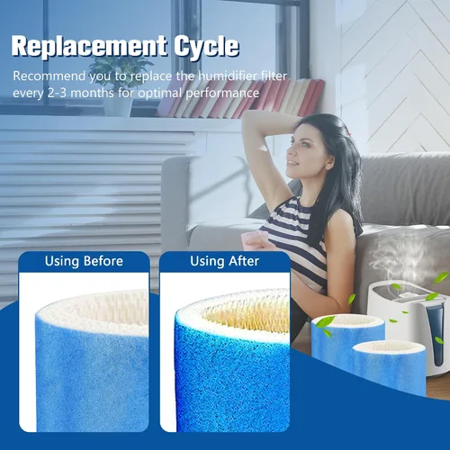 Miniatura 7 de Funmit - Filtros de repuesto para humidificador Honeywell HAC-504 HAC-504AW y filtro A de Honeywell, reemplazo para humidificadores Honeywell Azul