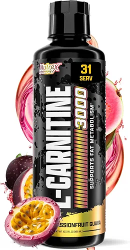 Miniatura 9 de Nutrex Research L-Carnitina 3000 (31 porciones, Berry Blast) Disparos líquidos, sin estimulantes Apoya la recuperación muscular para hombres