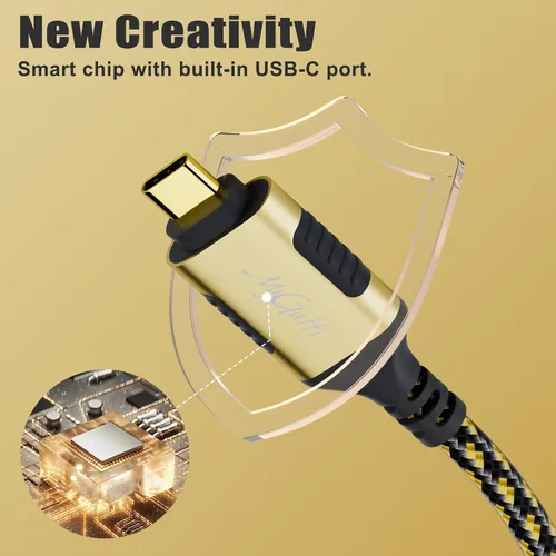 Miniatura 6 de Cable USB C a Ethernet de 0.5 pies, cable USB 3.0 tipo C a RJ45, FTP, cable de red LAN de Internet blindado de 1 Gbps, Thunderbolt 3/4 compatible