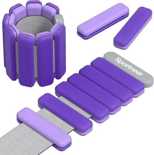 Miniatura 10 de Sportneer 2025 - Juego de pesas ajustables para muñeca y tobillo para mujeres y hombres - 1 par (1 lb/2 lb cada una) Juego de pulseras ajustables