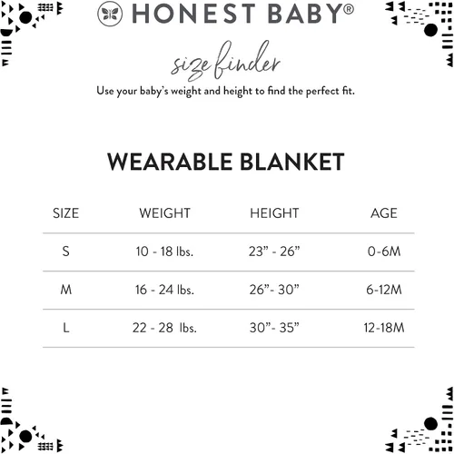 Miniatura 5 de HonestBaby - Manta acolchada de algodón orgánico para usar como prenda, Negra, Grande Negro