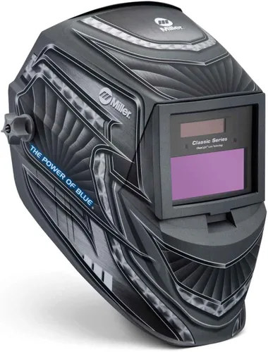 Miller 288519 Classic Series Casco de soldadura de oscurecimiento automático con lente ClearLight, matriz metálica