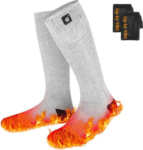 Miniatura 8 de DAY WOLF Electric Heated Socks for Men Women with 3 Heat Levels Up to 10 Hours Rechargeable Battery Powered Warm Socks 2 * 2200mAh Thermal Socks