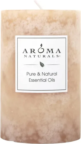 Miniatura 10 de Aroma Naturals Vela de Pilar Perfumada con Aceite Esencial de Naranja, Clavo y Canela, Peace Pearl, 2.5 pulgadas x 4 pulgadas