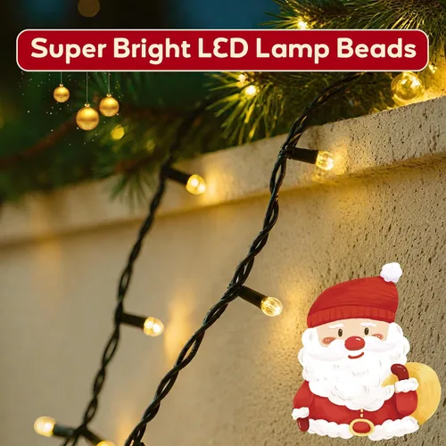 Miniatura 7 de Hishine Luces de Navidad de 49 pies, 1000 luces LED para exteriores, tira de luces para interiores, 8 modos, impermeable, enchufable, luz de árbol