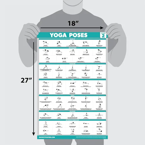Miniatura 2 de Paquete de 4 – Volumen de entrenamiento de pilates 1 y 2 + Poses de yoga Volumen 1 y 2 – Juego de póster de ejercicio