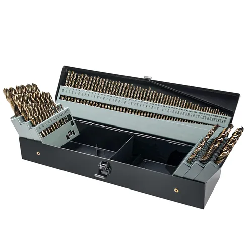 Miniatura 2 de Juego de brocas de cobalto M35 5% de 115 piezas (1/16"-1/2", A-Z, 1-60), brocas de trabajo con vástago recto, brocas de metal HSS con torsión