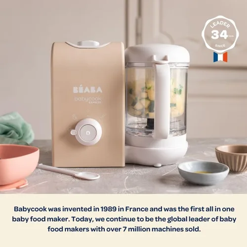 Miniatura 5 de BEABA Babycook Express – el más rápido Babycook, fabricante de alimentos para bebés, procesador de alimentos para bebés, vaporizador de alimentos