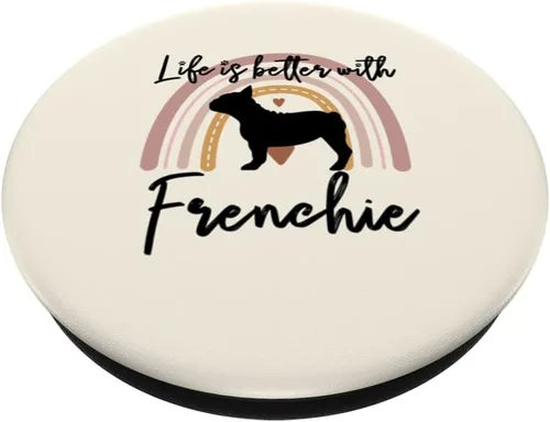 Miniatura 2 de Life Better Frenchie French Bulldog Rainbow - PopSockets intercambiables PopGrip