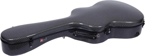 Miniatura 25 de Crossrock Air Carbon - Funda para guitarra clásica 4/4, carcasa rígida de fibra de carbono 100% con mochila y funda protectora, color rojo