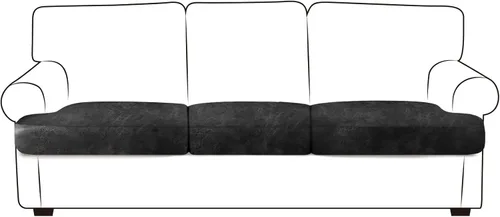 Miniatura 96 de ANARACHON Fundas de cojín de sofá con aspecto de cuero, juego de fundas de asiento de sofá, protector de muebles para sillón seccional, sofá biplaza