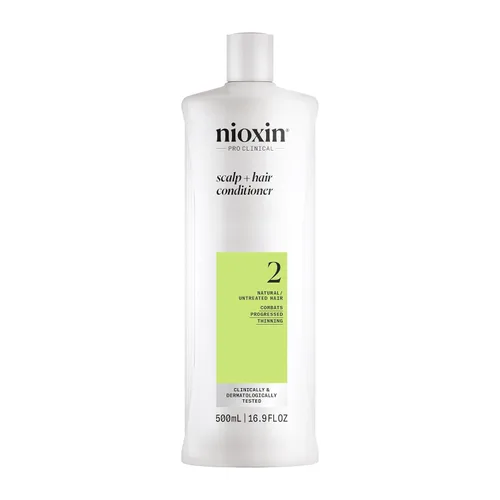 Nioxin System 2 - Acondicionador de cuero cabelludo + engrosamiento del cabello para cabello natural con adelgazamiento progresado | Aumenta la