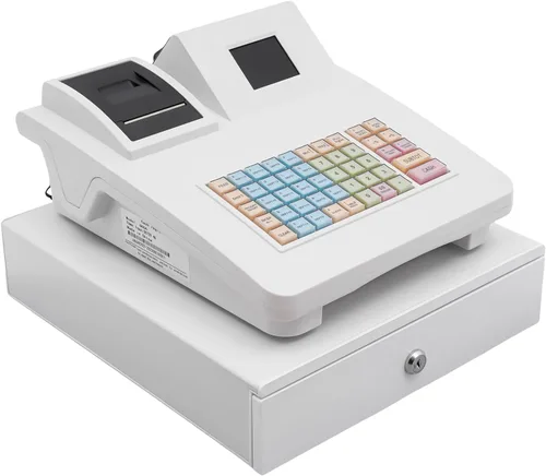 Caja registradora comercial de 48 botones para pequeñas empresas, sistema POS de pantalla de doble cara, caja registradora para supermercados Tipo 2