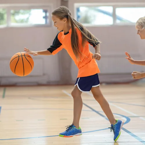 Miniatura 5 de Resinta Paquete de 4 pantalones cortos de correr para niñas, pantalones cortos deportivos de verano para niños, de secado rápido, pantalones cortos