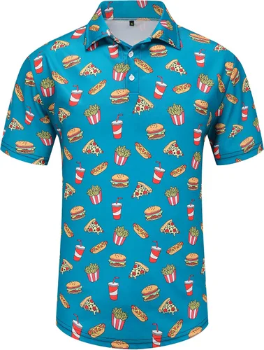 Miniatura 20 de Camisas de golf para hombre, Dry Fit, camisa de golf de manga corta, divertidas camisas polo de golf
