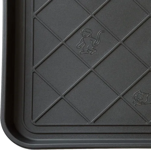 Miniatura 8 de Alfombrilla o bandeja para botas, de Stalwart, ecológica, 30 x 15 pulgadas, tamaño grande, negra, Negro