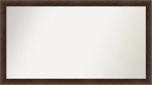 Miniatura 200 de Amanti Art Espejo de pared personalizado no biselado (24 x 27 pulgadas), marco estrecho de nogal chipre - varios tamaños personalizados - Espejo