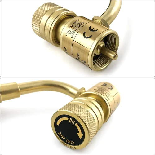 Miniatura 4 de QWORK Puntas de remolino de antorcha, paquete de 2, compatibles con gas MAP-Pro/LP, autoiluminación, regulador de autoencendido de gas, pistola